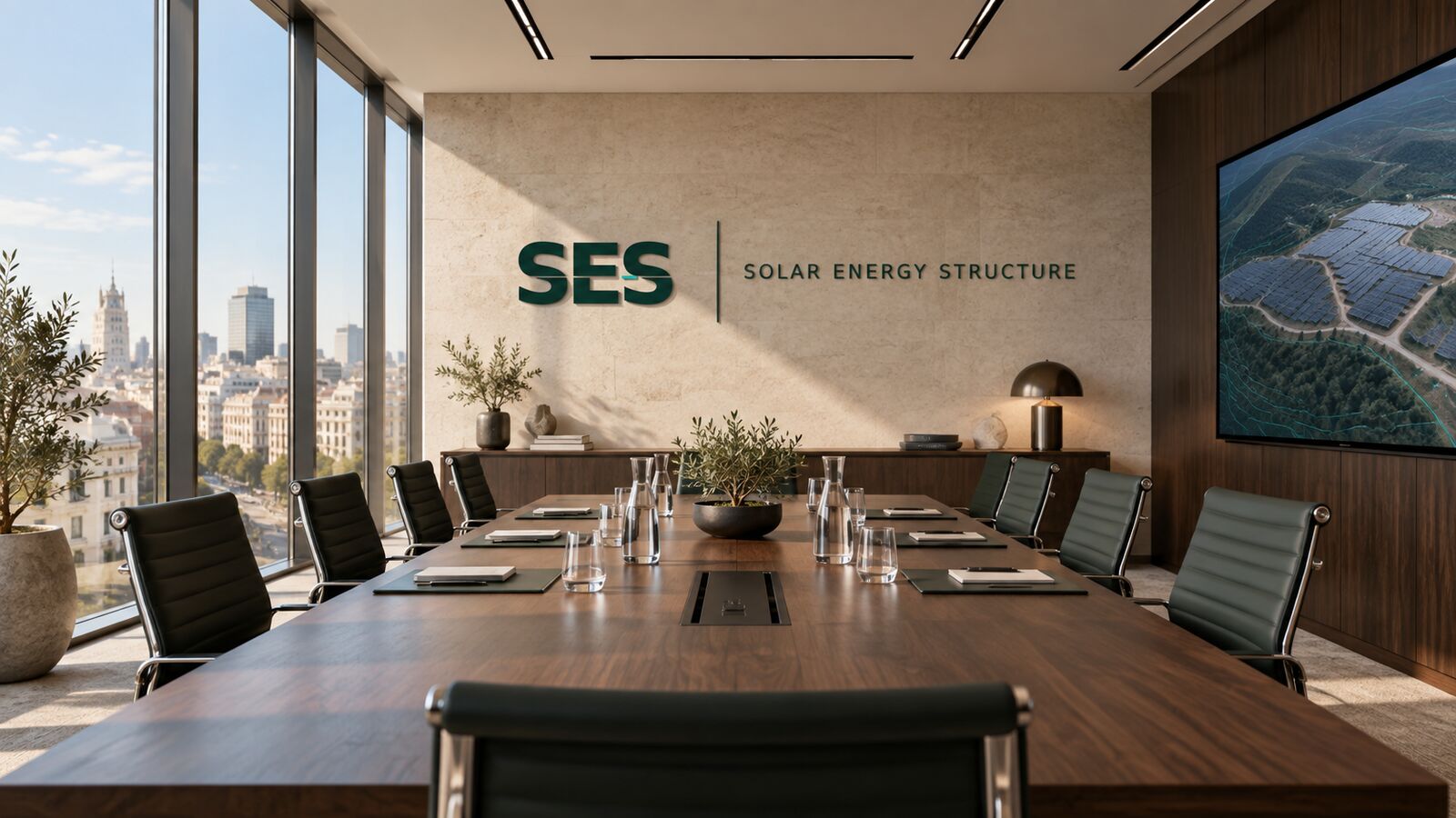 Madrid boardroom setting representing SES leadership and strategy
